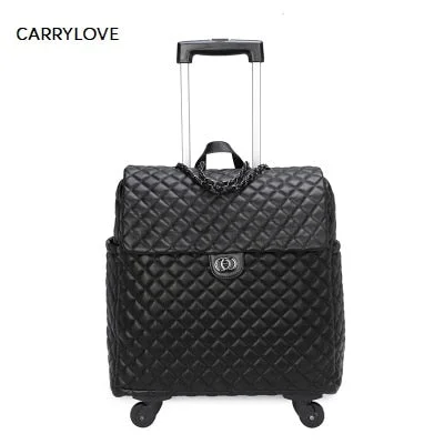 Samsonite suitcase for durability -Carrylove High Quality Fashion 18 Inch Portable Female Luggage Spinner Brand Travel