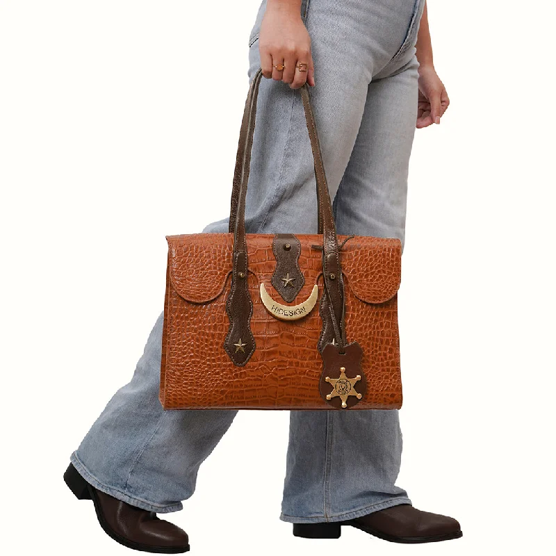 brown leather shoulder bag-EL PASO 02 SHOULDER BAG