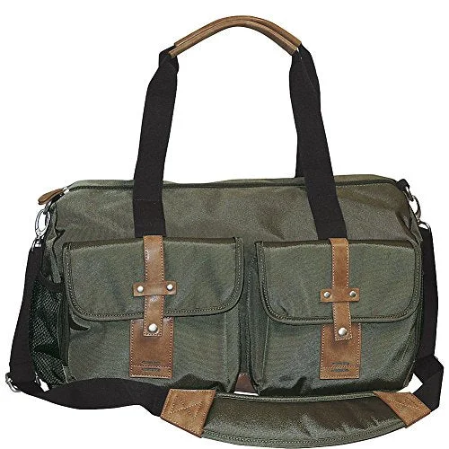 leather duffel bags for chic travel -Buxton Men'S Expedition Ii Trekker Duffel, Olive