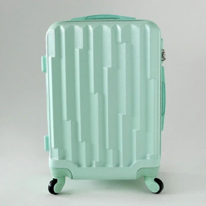 stylish suitcase for sleek trips -20/24 Inches Candy Color Girl Students Spinner Trolley Case Child Travel Business Luggage