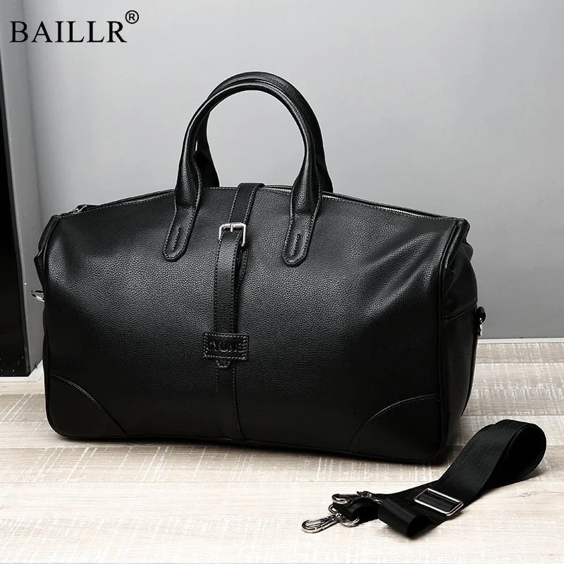 durable duffel bags for adventure travel -2019 New Fashion Pu Leather Men Casual Travel Bags Carry On Luggage Bags Men Duffel Bags Travel