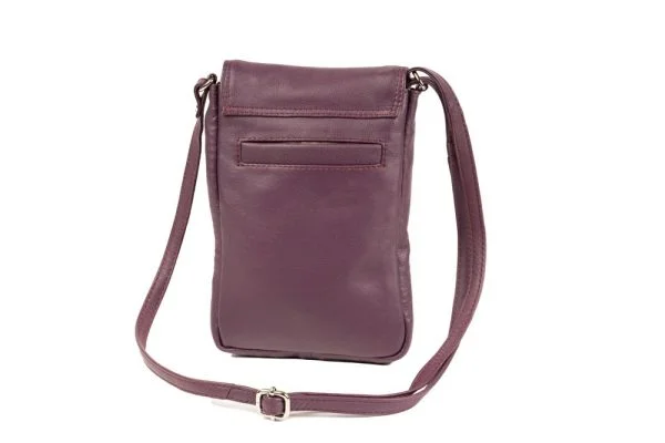 waterproof suede crossbody bag-waterproof suede crossbody bagFranco Bonini 7020 - Leather small crossbody phone bag - Purple