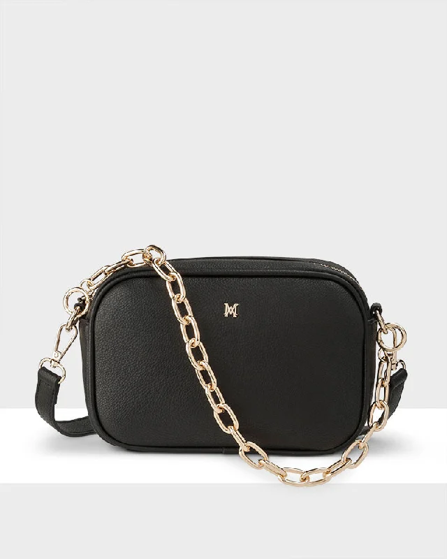 classic black crossbody bag-classic black crossbody bagMonica Camera Crossbody Bag + Large Link Chain Strap