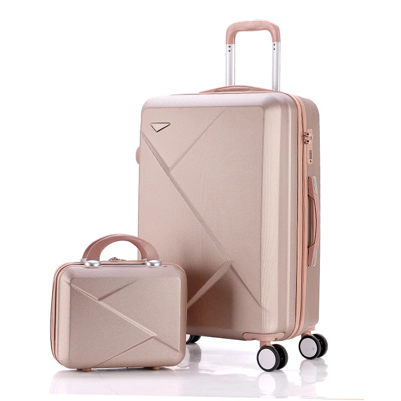 portable suitcase for fast trips -Wholesale!14 20Inches Abs Hardside Lovely Color Case Travel Luggage On Universal Wheels For Young