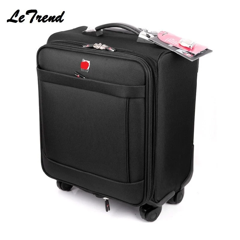 travel suitcase for vacations -New Business High Quality Travel Multi-Function Luggage Hand Trolley Men Boarding Suitcase Large