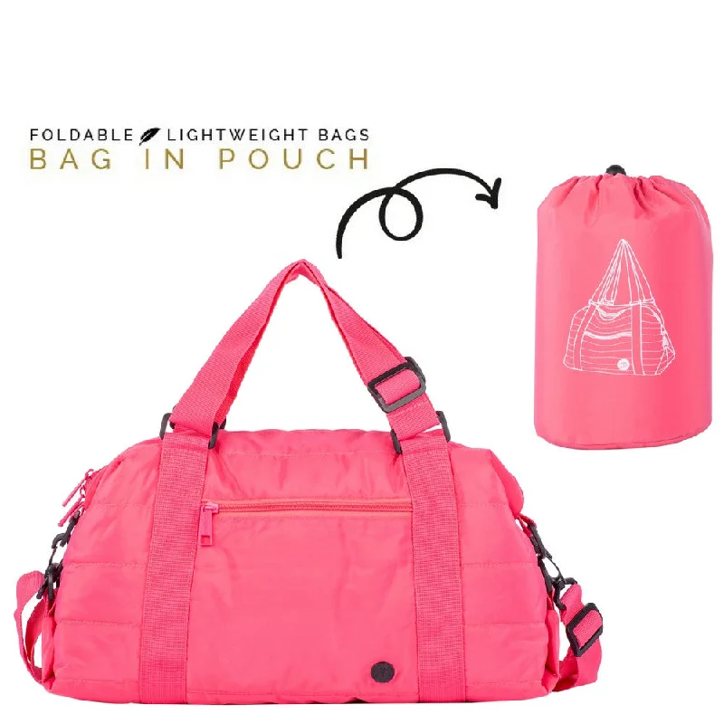 pink suede shoulder bag-BBaggies Shoulder Sling Quilted Nylon Sports Bag