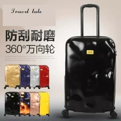 yellow suitcase for fun trips -Travel Tale Fashion Personality Meteorites Abs+Pc 20/24/28 Inch Suitcase Carry On Spinner Customs