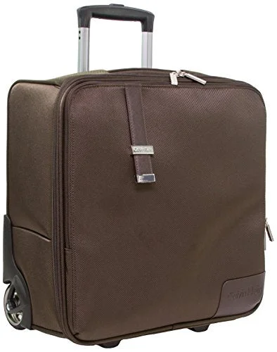 large duffel bags for vacation packing -Calvin Klein Dylan Pilot Case, Brown