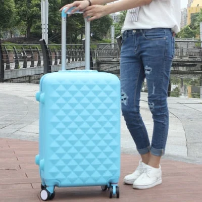 blue luggage