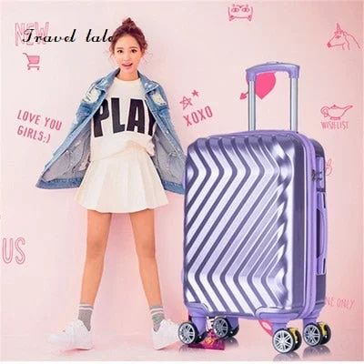 large suitcase for cruise trips -Travel Tale Twill Fashionable High Quality Can Boarding 20/24 Inches Pc Rolling Luggage Spinner