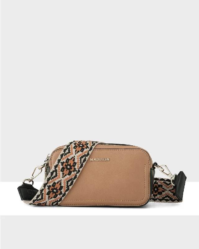 trendy canvas crossbody bag-trendy canvas crossbody bagMaddie Double Zip Camera Crossbody Bag + Aztec Bag Strap