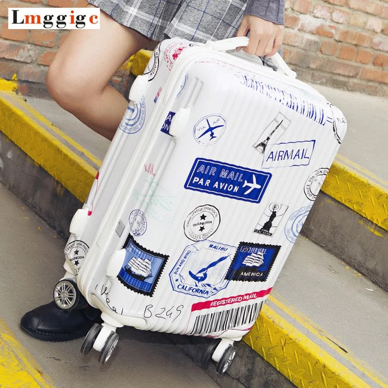 durable suitcase for constant travel -New Travel Suitcase Bag,20"22"24"26" Rolling Luggage,Women Carry On, Men Nniversal Wheel Trolley