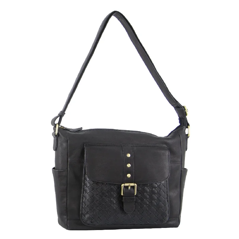 eco-friendly satin crossbody bag-eco-friendly satin crossbody bagPierre Cardin - PC3882 Large Leather Sling - Black