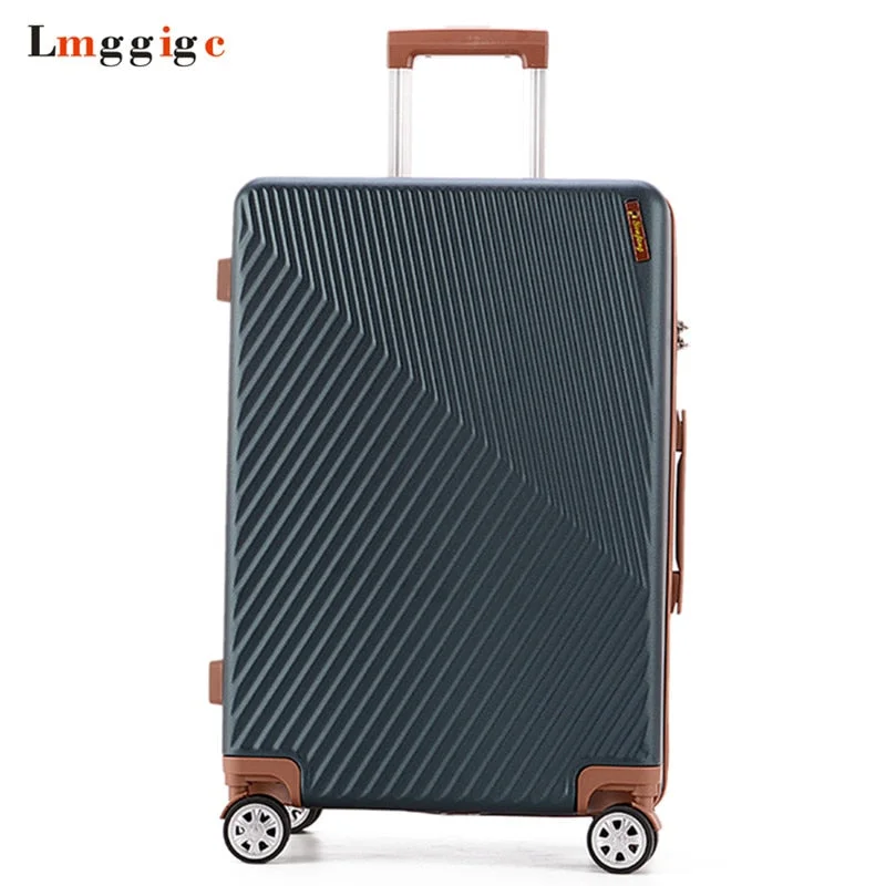 medium suitcase for versatile use -New Rolling Luggage Bag,Fashion Travel Suitcase,Abs Trunk With Wheel,Vintage Trolley Case,Women