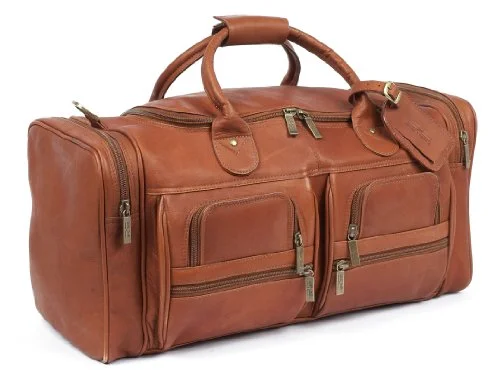 sleek duffel bags for neat style -Claire Chase Executive Sport Duffel, Saddle, One Size