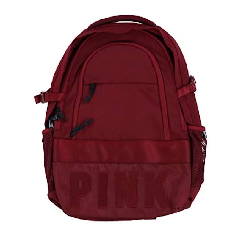 waterproof backpack for kayaking -Victoria's Secret Pink Collegiate Backpack Burgundy Ruby Dark Red School Book Bag