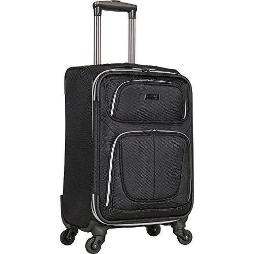 trendy suitcase for hip travelers -Kenneth Cole Reaction Lincoln Square 20" 1680D Polyester Expandable 4-Wheel Upright, Black