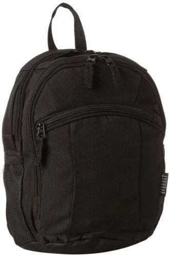 foldable backpack for travel -Everest Deluxe Small Backpack, Black, One Size