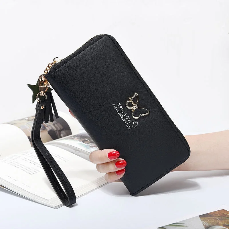 teal satin purses & wallets-teal satin purses & wallets2019 New Long Women Wallet Butterfly Hollowed Best Wallet Female Case Phone Pocket Pouch Handbag