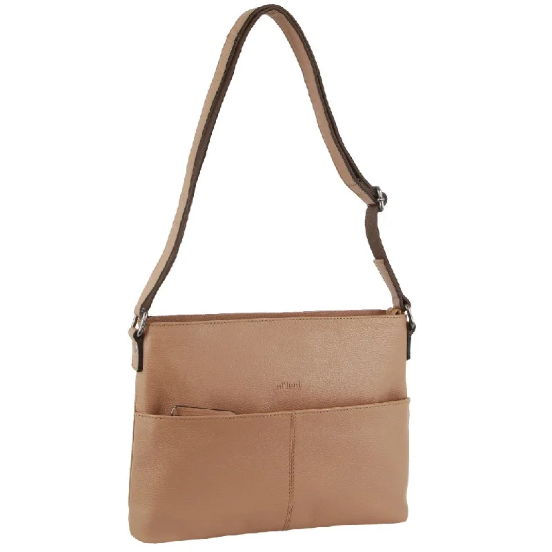 oversized travel crossbody bag-oversized travel crossbody bagMilleni - NL3735 Ladies Leather crossbody - Burro