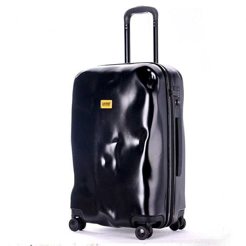 small suitcase for regional flights -New Fashion Italian Originality Damage Rolling Luggage Women Trolley 20 Inch Boarding Box Suitcases