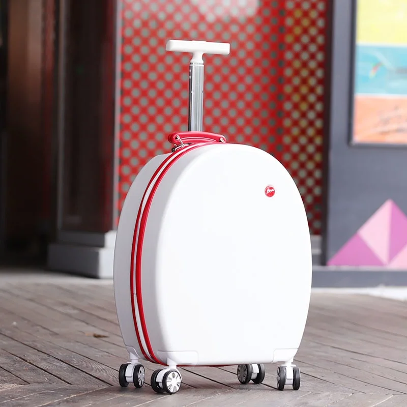 lightweight suitcase for long walks -Girls Fresh Boarding 20 Inch Mini Luggage Universal Wheel Men Fashion Trend Trolley Box Ice Cream