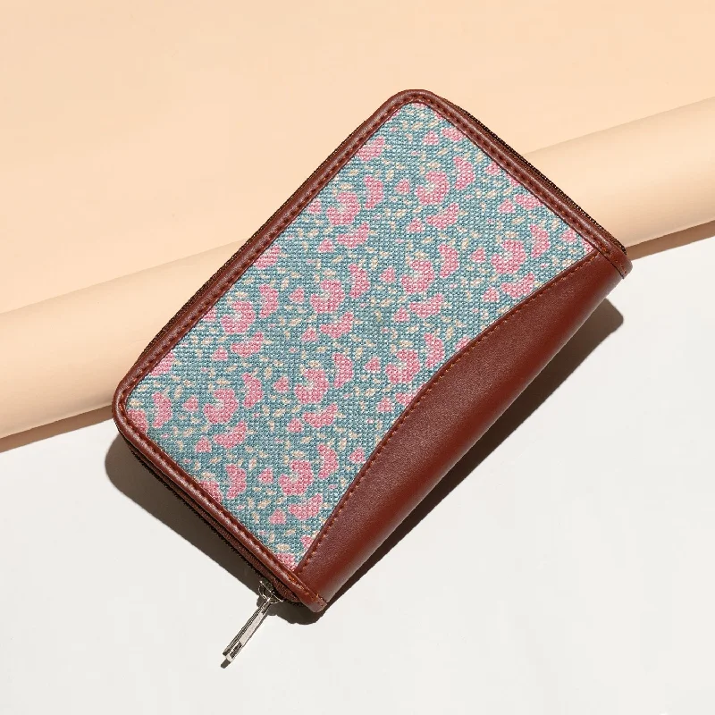 handmade satin purses & wallets-handmade satin purses & walletsChettinad Florals Chain Wallet