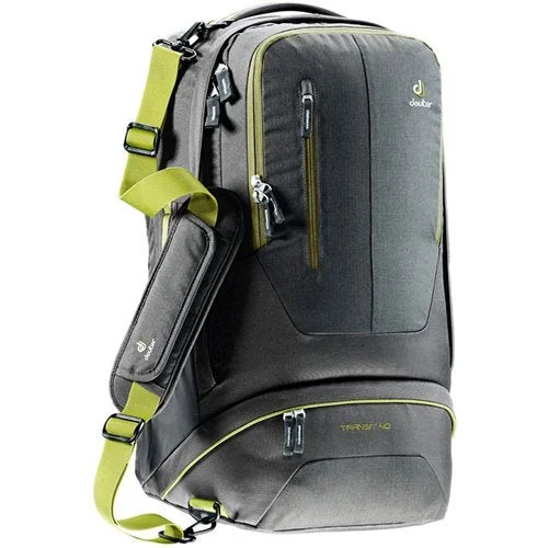 eco backpack for eco travel -Deuter Transit 40 Backpack - Anthracite/Moss