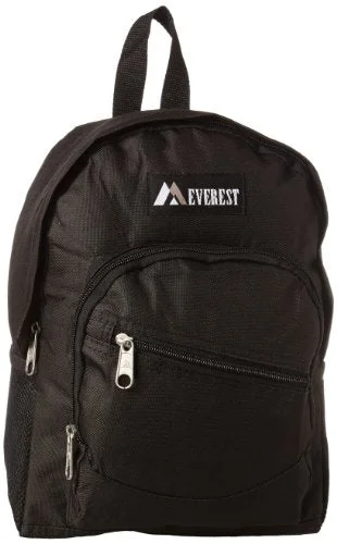 soft backpack for flexibility -Everest Junior Slant Backpack, Black, One Size