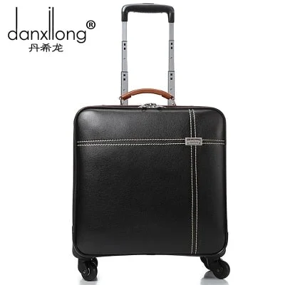 lightweight suitcase for agile travel -Commercial Suitcase Male Universal Wheels Trolley Luggage Female Vintage Luggage Travel Bag Soft