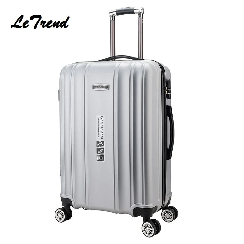 trendy suitcase for teens -New!Fashion 20"24 Inches Trolley Case Abs Students Travel Waterproof Luggage Rolling Suitcase