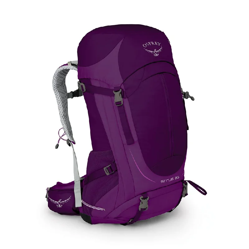 small backpack for overnight stays -Osprey Packs Sirrus 36 Women's Hiking Backpack, Ruska Purple, X-Small/Small