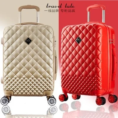 budget suitcase for cheap travel -Travel Tale 20/24 Inches High Quality Business Rolling Luggage Fashion Customs Lock Spinner Brand