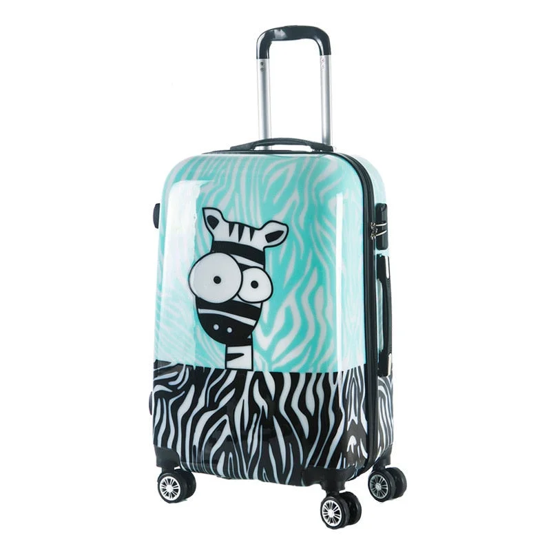 sturdy suitcase for durability -Gift Trolley Case,Abs Luggage,Universal Wheel Child Suitcase,20 Inch Boarding Box,Cute Cartoon