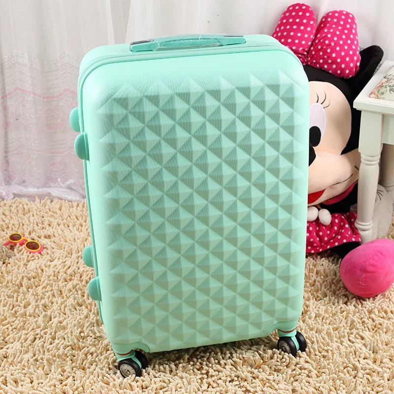 red suitcase for bold style -Wholesale!Korea Fashion Style Travel Luggage Bags On Universal Wheels,20" Girl Lovely Candy Color