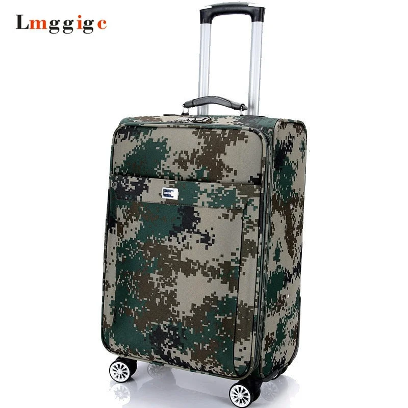 compact suitcase for fast travel -Military Rolling Luggage,Oxford Cloth Suitcase Bag,High-Quality Travel Box ,New Universal Wheel