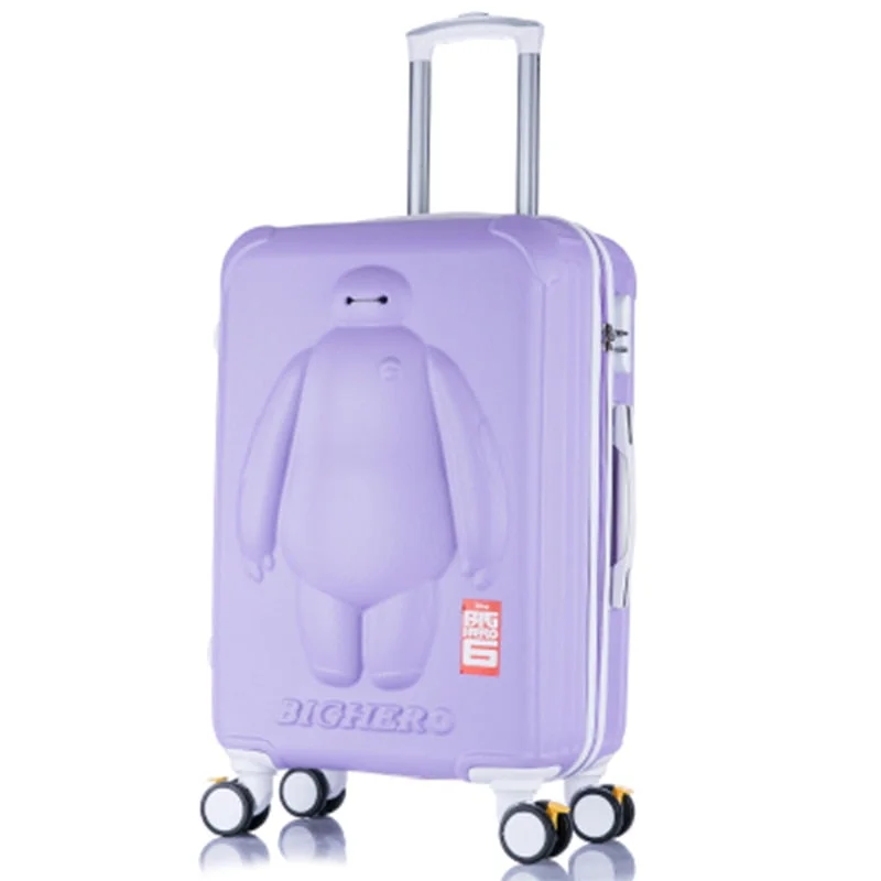 affordable suitcase for group trips -Lovely Big Hero 6 Children 20/24 Inch Students Cartoon Trolley Case 3D Child Travel Luggage