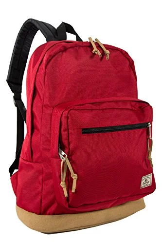 eco-friendly backpack for eco trips -Everest Suede Bottom Daypack With Laptop Pocket Backpack, Red, One Size