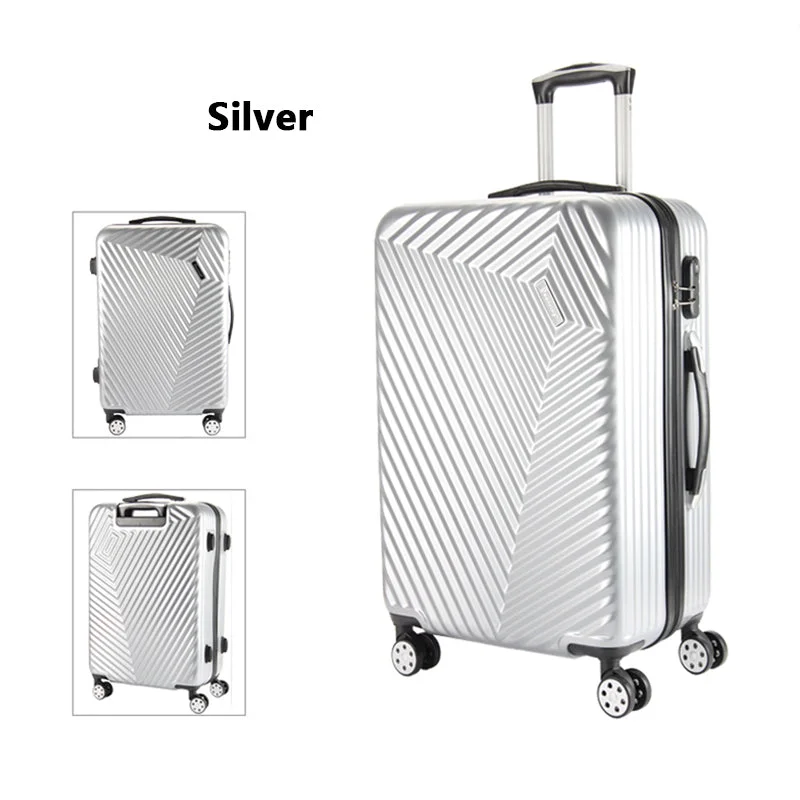 trendy suitcase for youth -Letrend Women Korea Rolling Luggage Spinner Password Trolley Suitcase Wheels 20 Inch Carry On