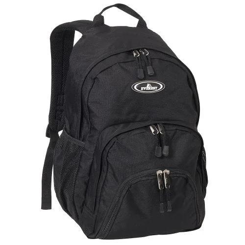 canvas backpack for classic trips -Everest Luggage Sporty Backpack, Black, Medium