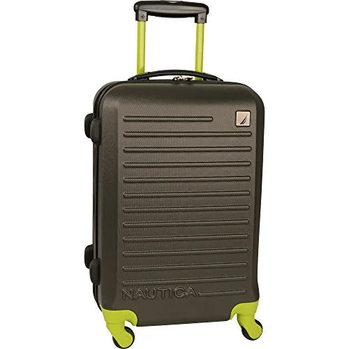 large suitcase for extended stays -Nautica Tide Beach 21 Inch Hardside Spinner Suitcase (Classic Gray)