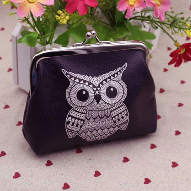 trendy bucket purses & wallets-trendy bucket purses & walletsWomens Owl Wallet Card Holder Coin Purse Clutch Handbag