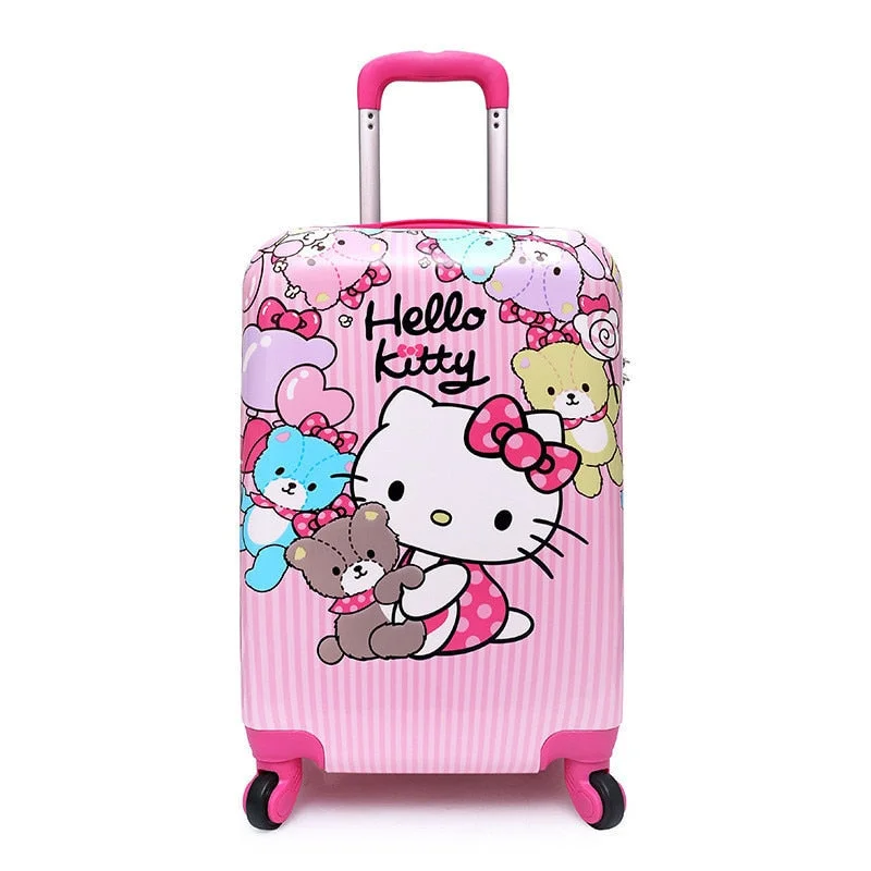 sturdy suitcase for tough handling -16"Suitcase,Anime Cartoon Children'S Trolley Case,Primary School Student Trolley