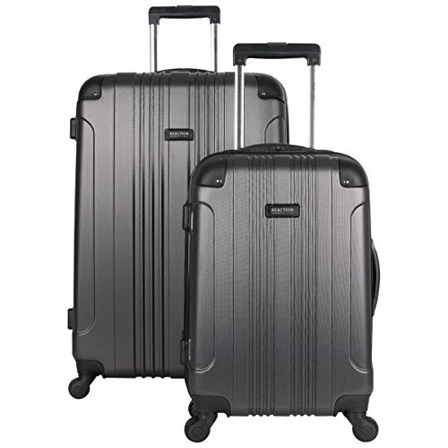 green suitcase for earthy trips -Kenneth Cole Reaction Out Of Bounds Abs 4-Wheel Luggage 2-Piece Set 20" And 28" Sizes, Charcoal