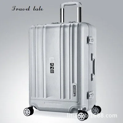 compact suitcase for quick trips -Travel Tale New High Quality 20/24 Inches Pp Rolling Luggage Fashion Customs Lock Spinner Brand