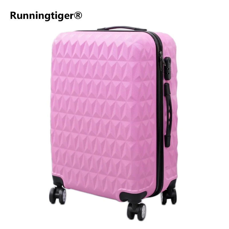 durable suitcase for constant use -Rolling Luggage Spinner Wheels 24 Inch Suitcase Trolley Men Abs+Pc Travel Bag Trunk Student