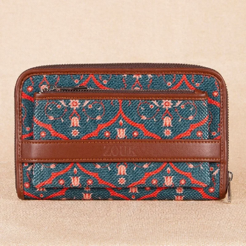 chic maroon purses & wallets-chic maroon purses & walletsSheesh Mahal Jaali Motif Classic Zipper Metal Wallet