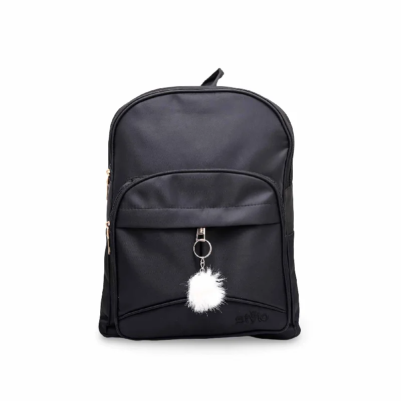 luxury backpack for elite travel -Black Casual Backpack P47444