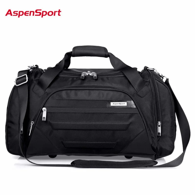 sleek suitcase for polished looks -Aspensport 2017 Men Waterproof Weekend Bags Travel Luggage Nylon Duffle Bags Trip Handbag Large Bag